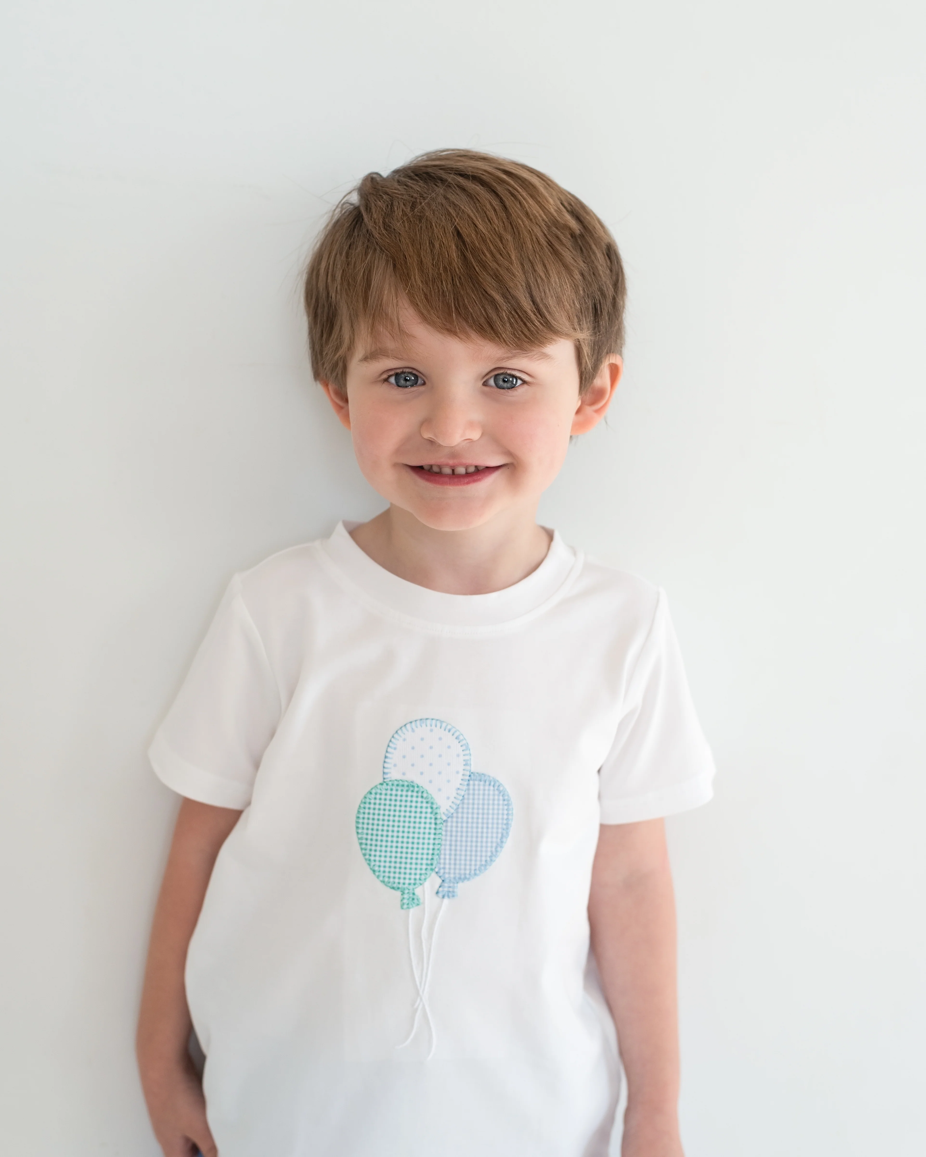 Blue Pique Birthday Balloons Short Set - Image 3