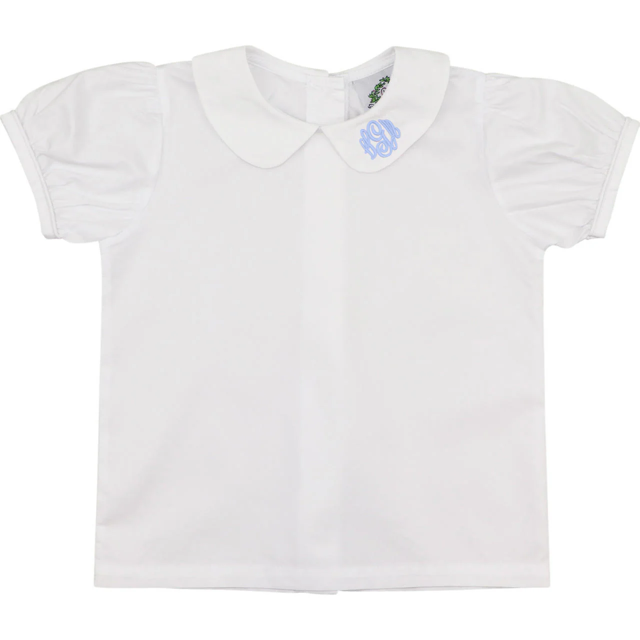 Girls White Peter Pan Shirt - Image 3