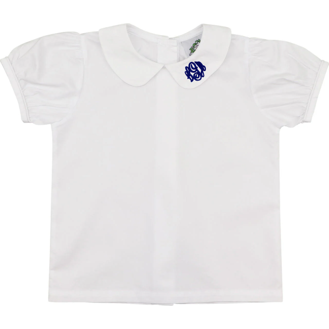 Girls White Peter Pan Shirt - Image 4