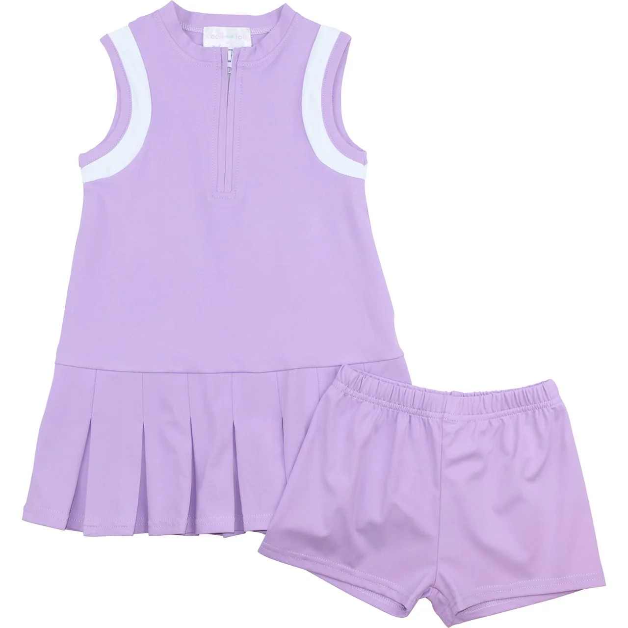 Lavender Lycra Tennis Dress (Shorts Included) - Image 4
