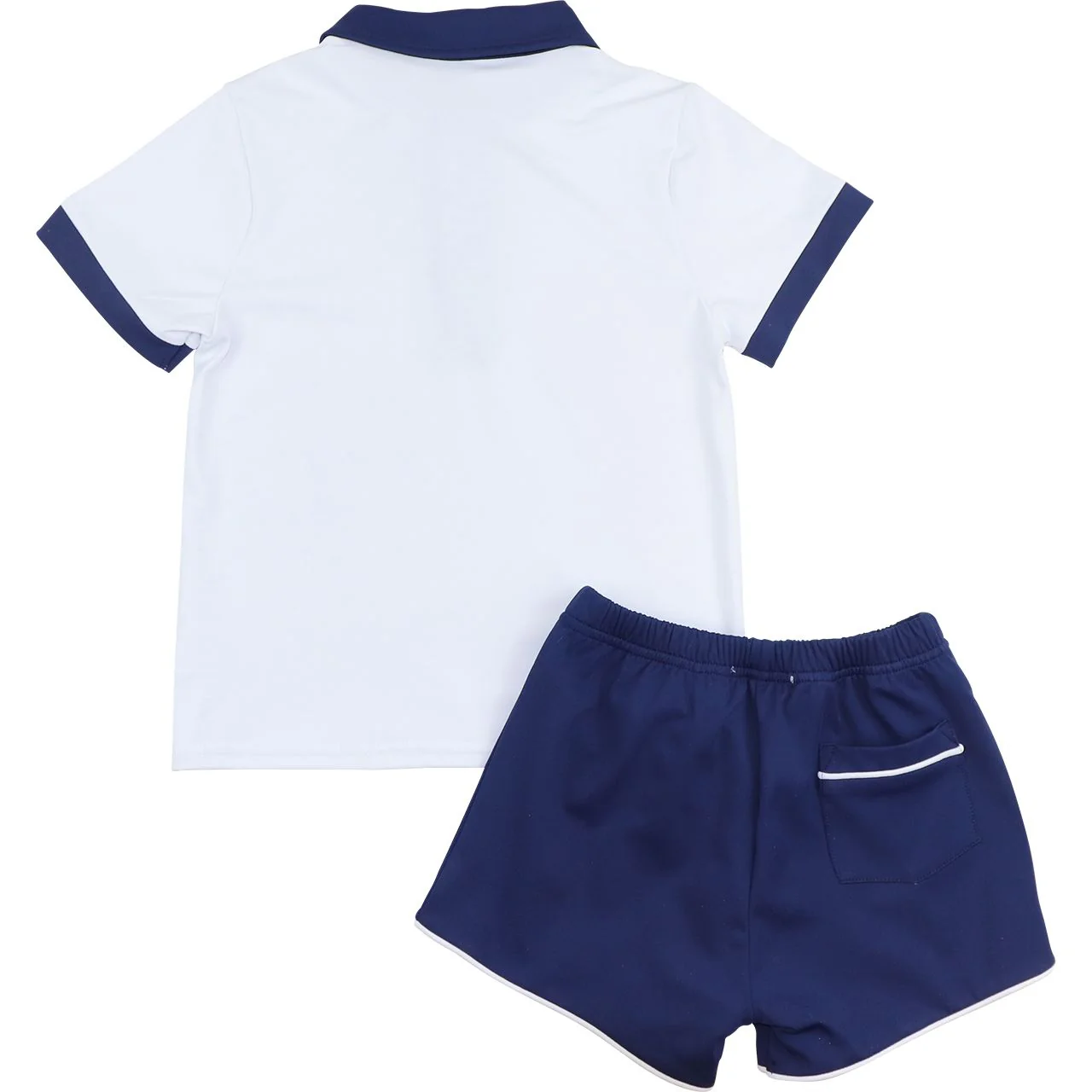 Navy And White Performance Polo Short Set - Image 5