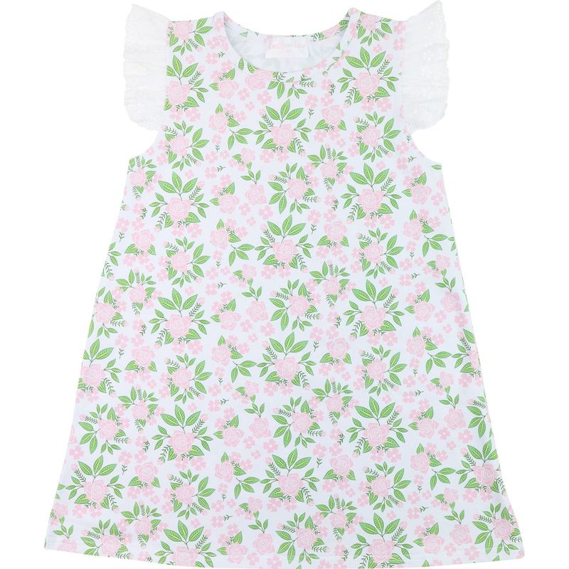 Pink And Green Eyelet Dress - Image 3