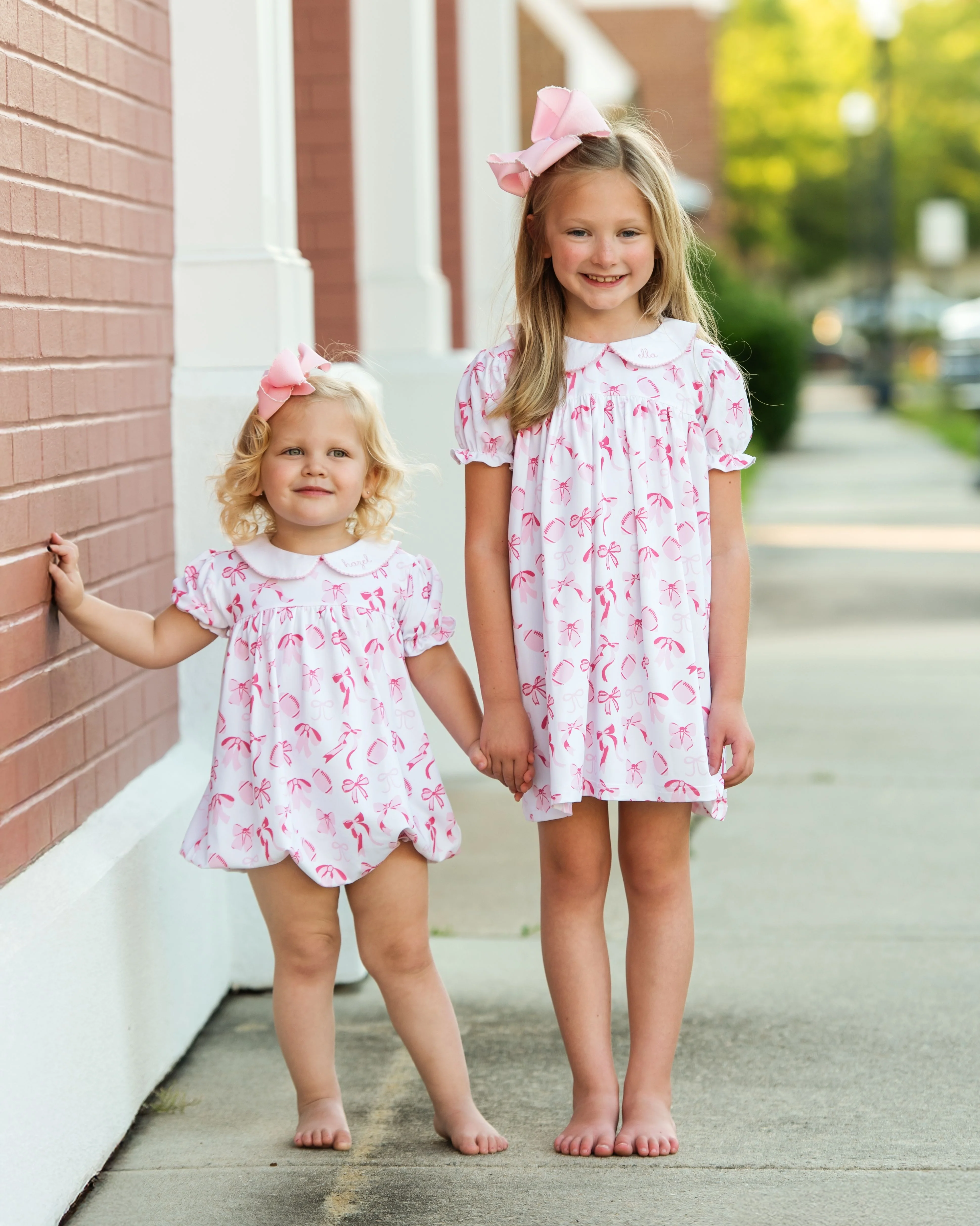 Pink Knit Football And Bow Bubble - Image 3