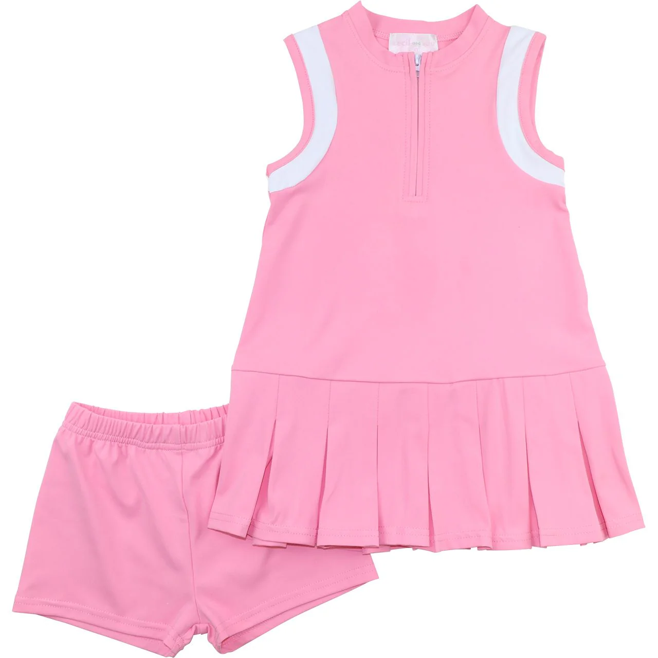 Pink Lycra Tennis Dress (Shorts Included) - Image 5